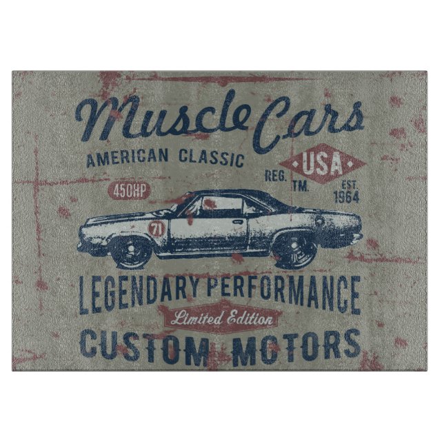 Muscle Car Decorative Cutting Board Cutting Boards (Front)