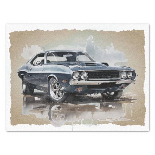 Muscle Car Decoupage Tissue Paper