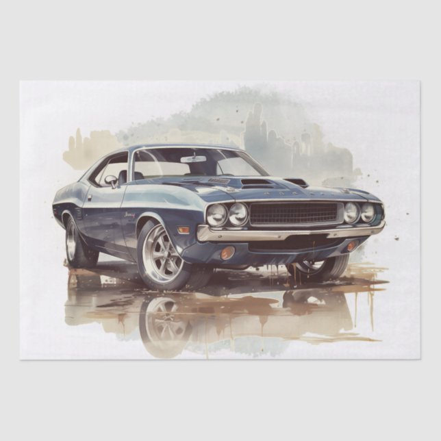 Muscle Car Decoupage Tissue Paper (Front)