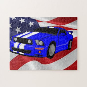 Muscle Car Design Jigsaw Puzzle by yackerscreations at Zazzle