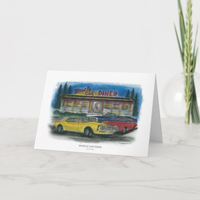 MUSCLE CAR DINER card (Front)