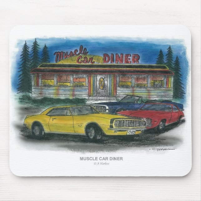 MUSCLE CAR DINER mouse pad (Front)