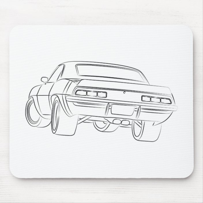 muscle car drawing mouse pad zazzle com muscle car drawing mouse pad zazzle com