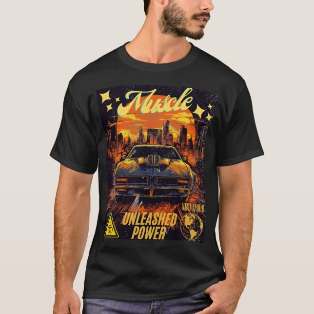 Muscle Car Graphic T-shirt (Front)