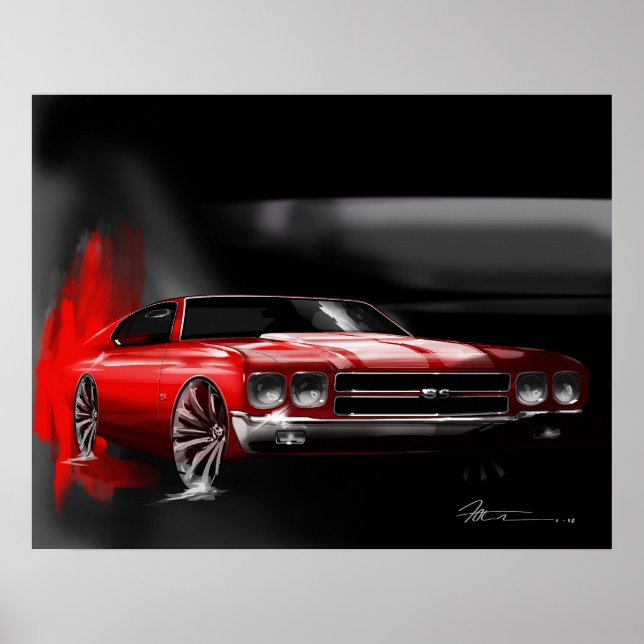 Muscle car Icon Poster (Front)