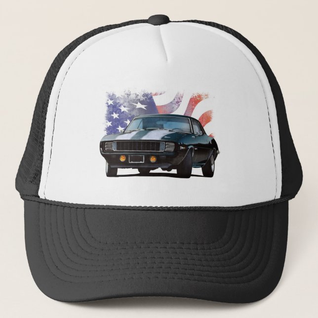 Muscle Car in America Trucker Hat (Front)