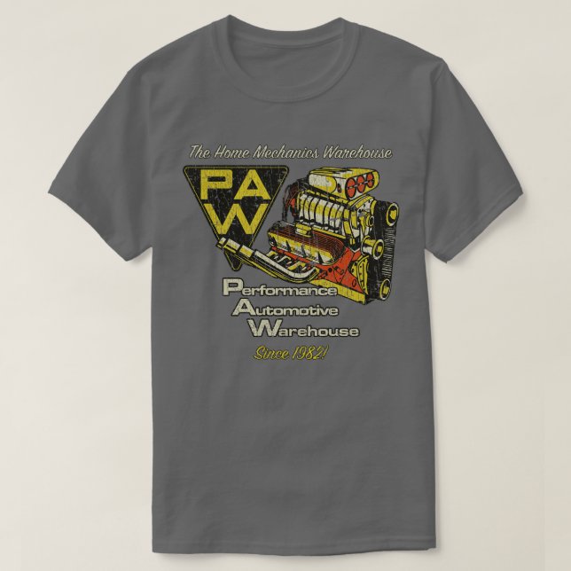 Muscle Car Performance Automotive Warehouse 1982  T-Shirt (Design Front)