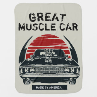 Muscle Car Poster Baby Blanket