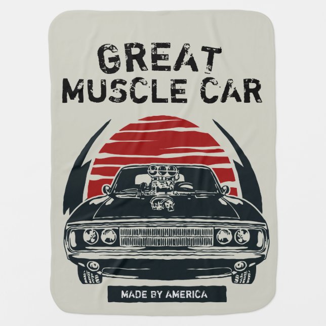 Muscle Car Poster Baby Blanket (Front)