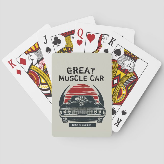 Muscle Car Poster Poker Cards (Back)