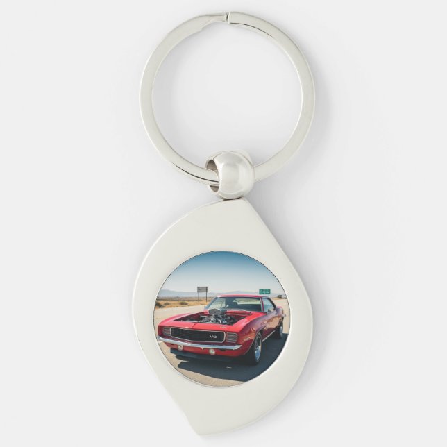 Muscle Car: Precision and Performance Keychain (Front)
