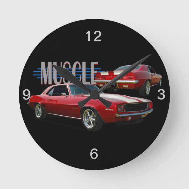 Muscle Car Round Clock (Front)