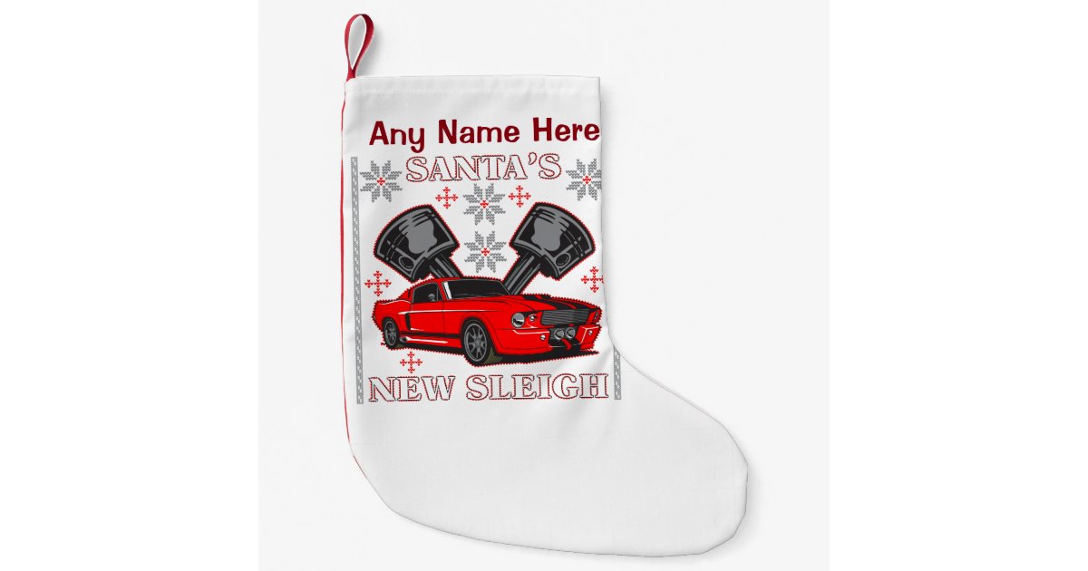 Muscle Car Santa S New Sleigh Ugly Holiday Sweater Small