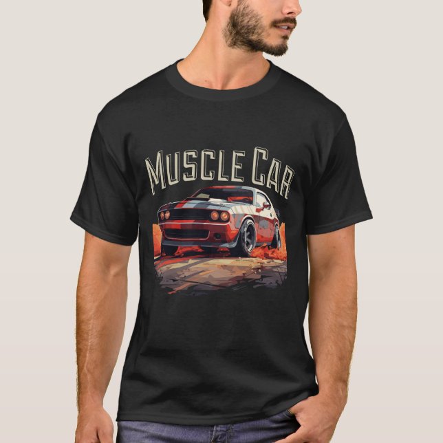 Muscle Car Turbo American Domestic Sports Race Car T-Shirt (Front)