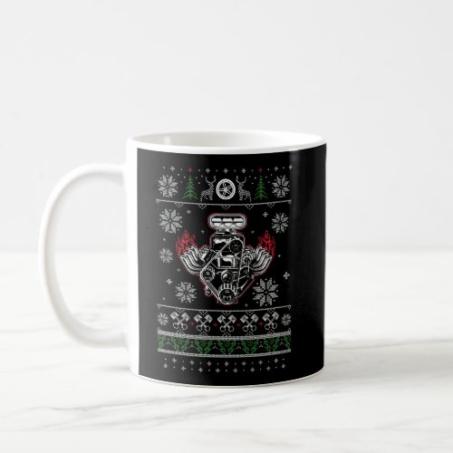 Muscle Car V8 Engine Lovers Ugly Christmas T_ Desi Coffee Mug