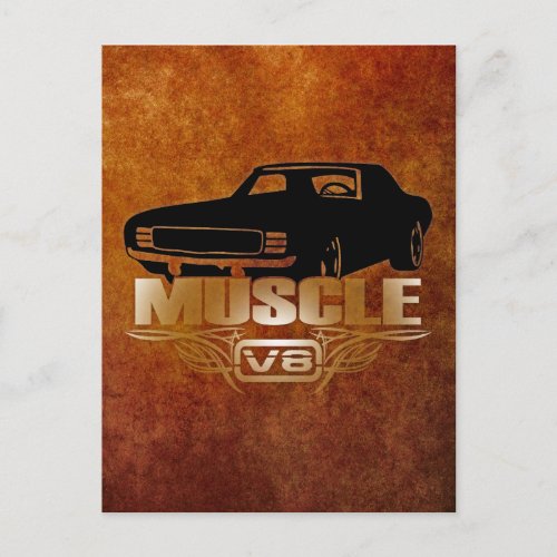 Muscle Car V8 Postcard
