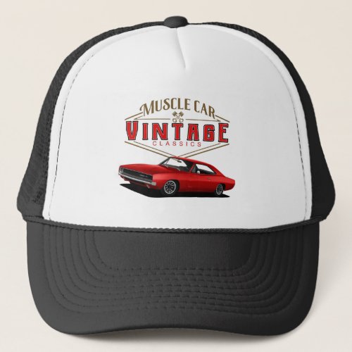 Muscle Car Vintage Charger Trucker Hat