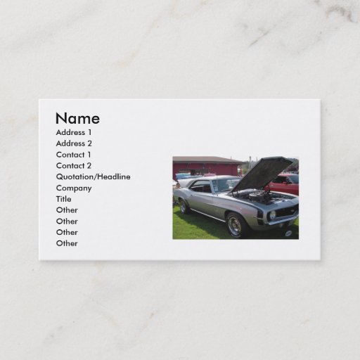 Customizable Muscle Cars Business Card Template
