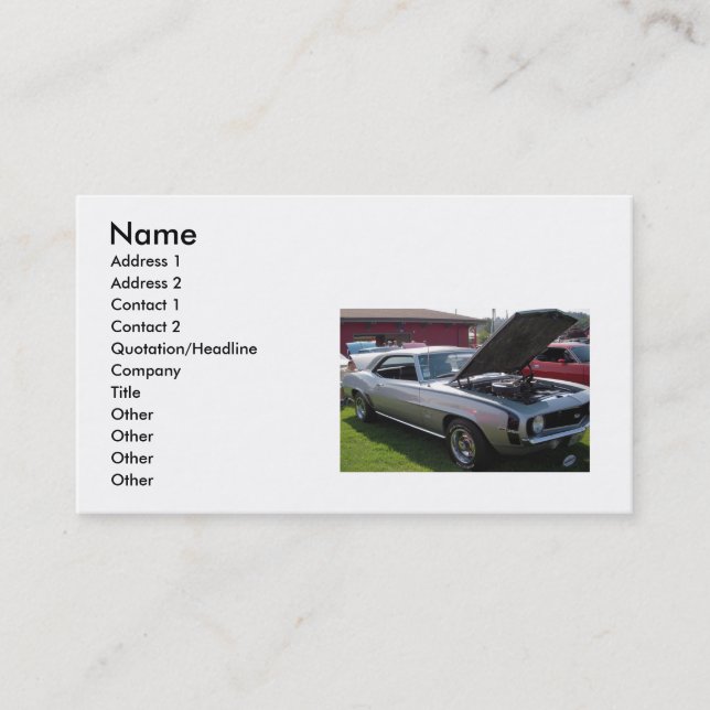 Muscle Cars Business Card (Front)