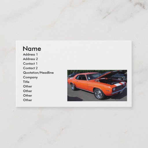 Customizable Muscle Cars Business Card