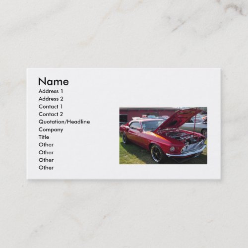 Muscle Cars Business Card Templates