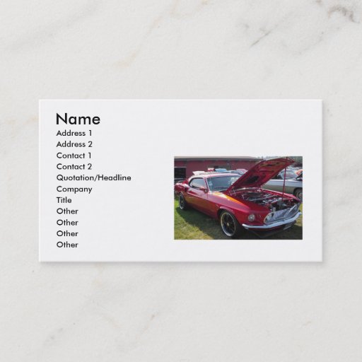 Customizable Muscle Cars Business Card Templates