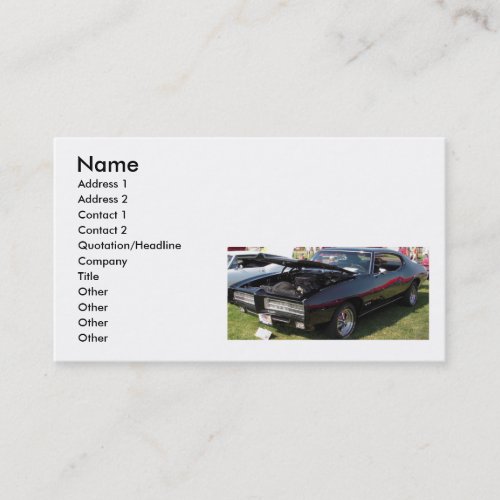 Muscle Cars Business Card Template