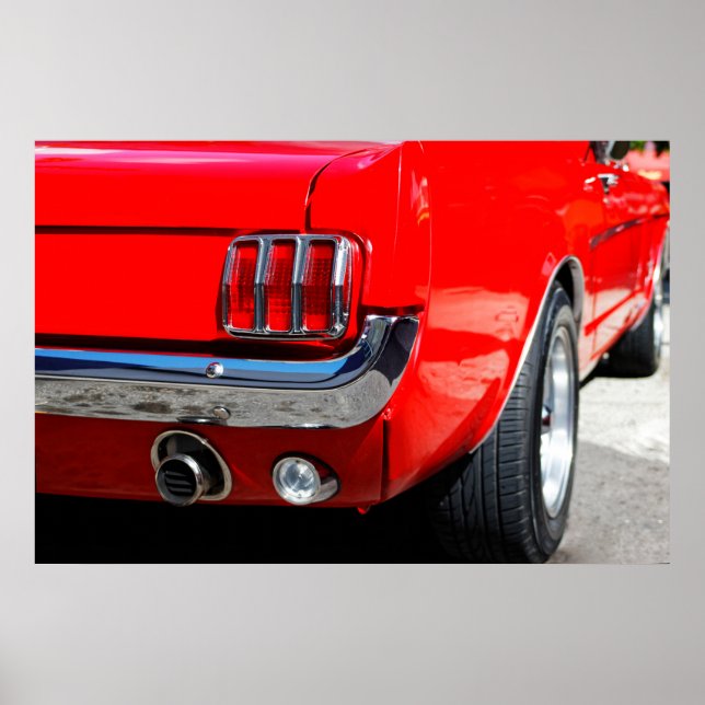 Muscle car's rear side poster (Front)