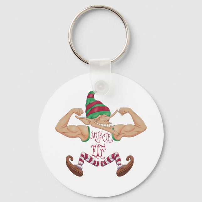 Muscle Elf Keychain (Front)