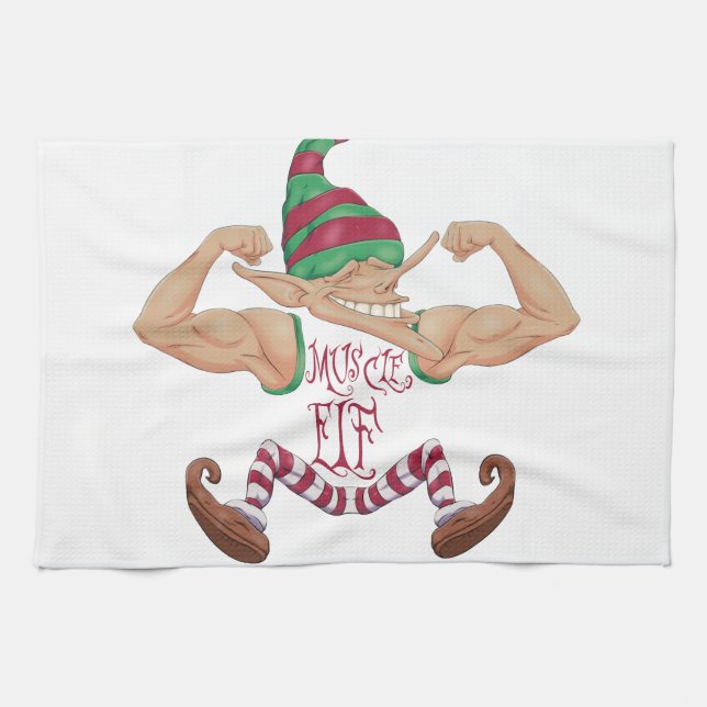 Muscle Elf Kitchen Towel (Horizontal)