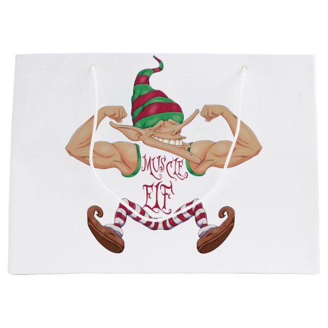 Muscle Elf Large Gift Bag (Front)