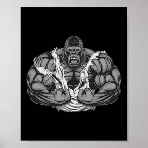 Muscle Gorilla Fitness Workout Gym For Lover Bodyb Poster