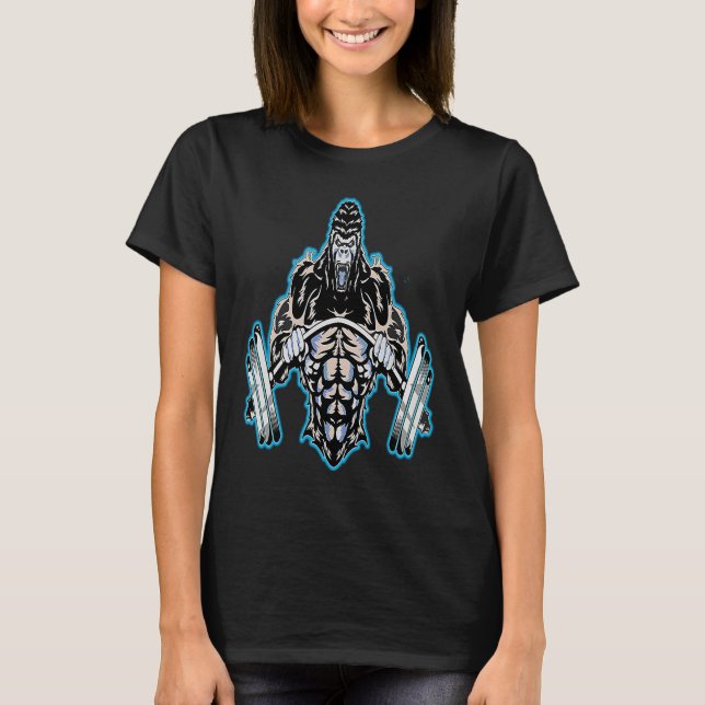 Muscle Gorillas Gym costume Sports Best Art T-Shirt (Front)