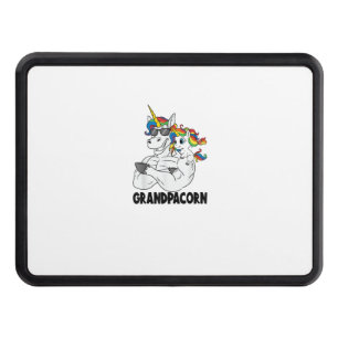 Muscle Grandpa Unicorn Old Pops Grandpacorn Funny Hitch Cover