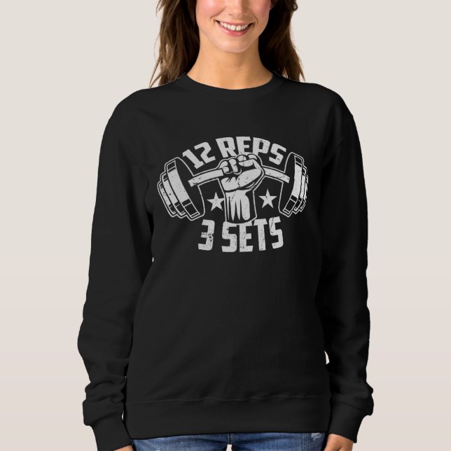Muscle Gym Fitness Weight Lifting Workout Sweatshirt (Front)