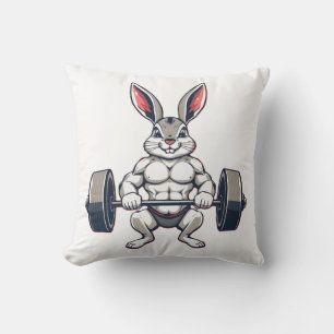 muscle hase throw pillow
