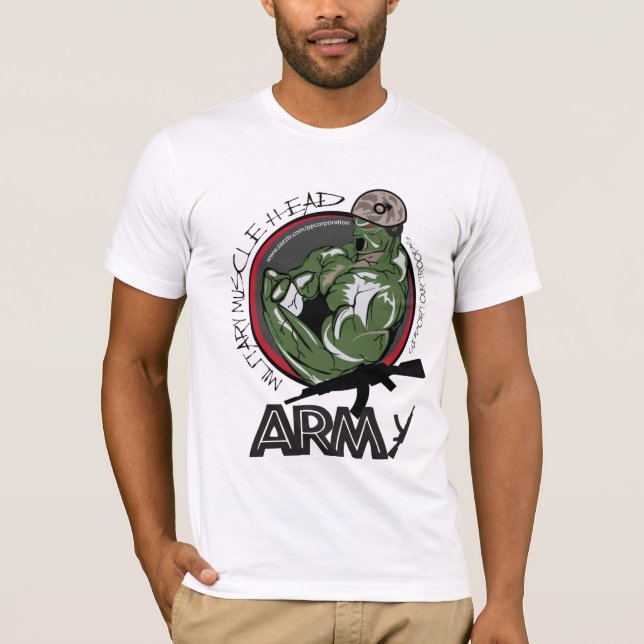 Muscle Head Military Army Division T-Shirt (Front)