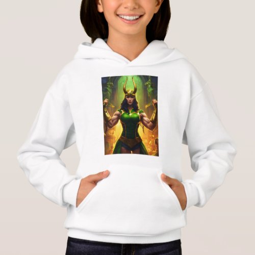 Muscle Loki Woman Empowerment Girls T_Shirt Hoodie