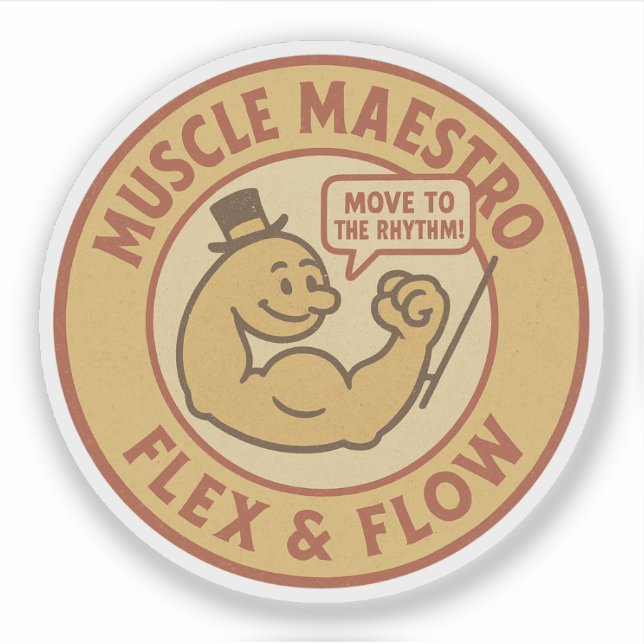 Muscle Maestro Flex & Flow Sticker (Front)