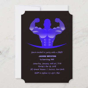 Muscle Man Invitation