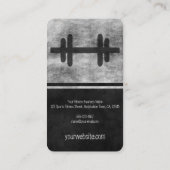 Muscle Man Outline Black Personal Trainer Vertical Business Card (Back)