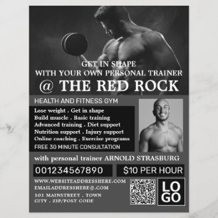 Muscle Man, Personal trainer, Gym Advertising  Flyer