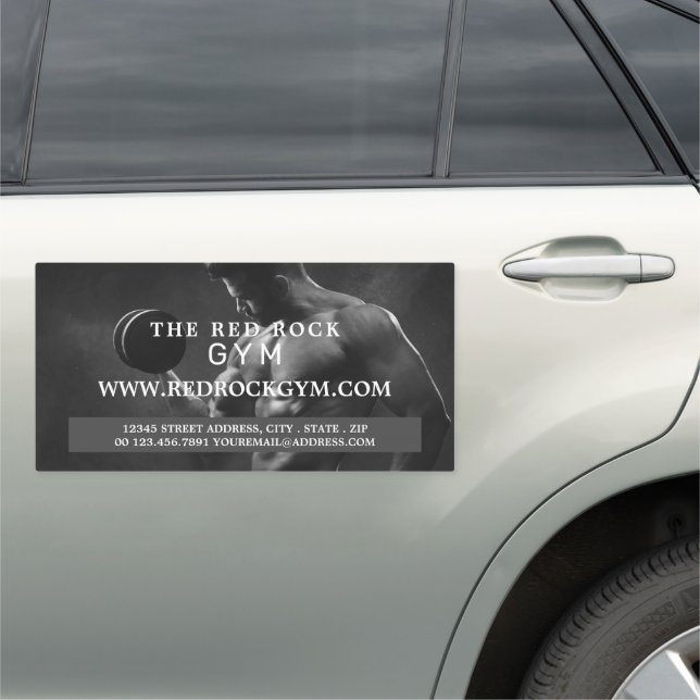 Muscle Man, Personal trainer, Gym Car Magnet (In Situ)