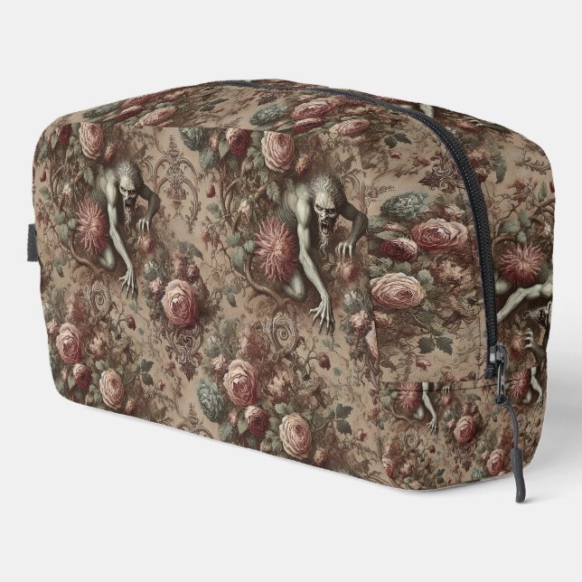 Muscle Memory – Gothic Victorian Floral Design Dopp Kit (Right Corner)