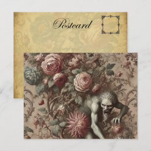 Muscle Memory – Gothic Victorian Floral Design Holiday Postcard