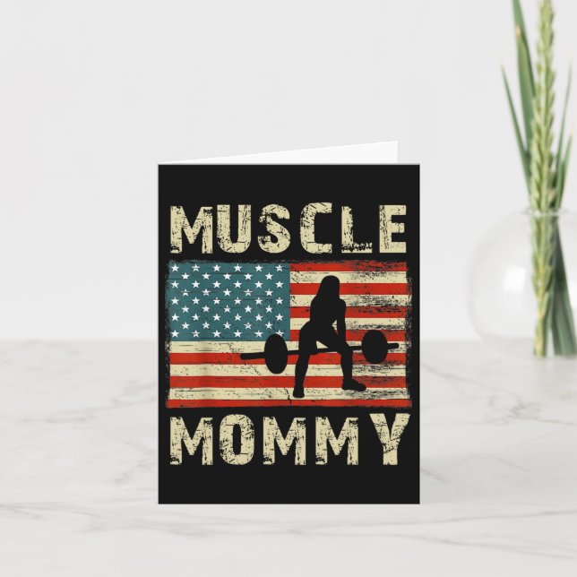 Muscle Mommy Womens Bodybuilding Bodybuilder Weigh Card (Front)