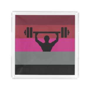 MUSCLE PRIDE FLAG ACRYLIC TRAY