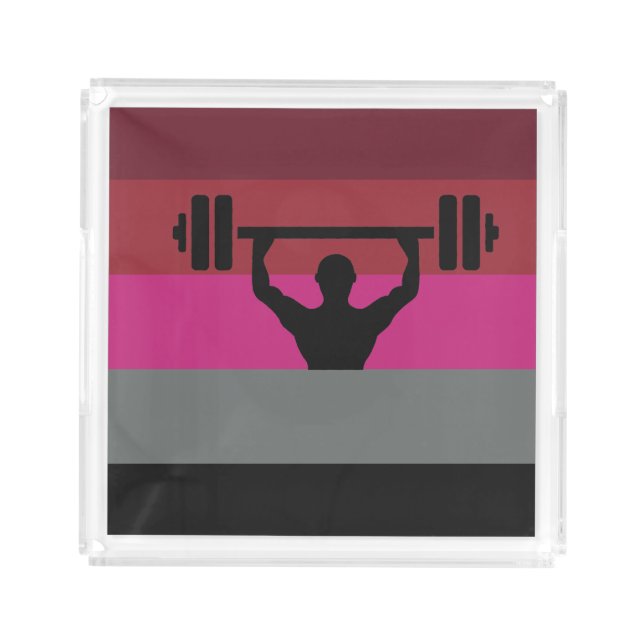 MUSCLE PRIDE FLAG ACRYLIC TRAY (Front)