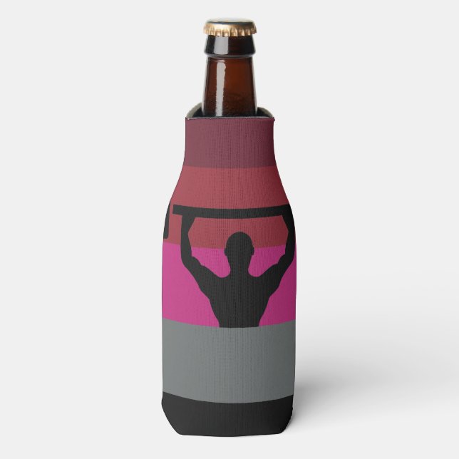 MUSCLE PRIDE FLAG BOTTLE COOLER (Bottle Front)