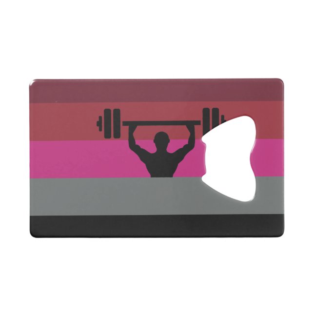MUSCLE PRIDE FLAG CREDIT CARD BOTTLE OPENER (Front (Horizontal))